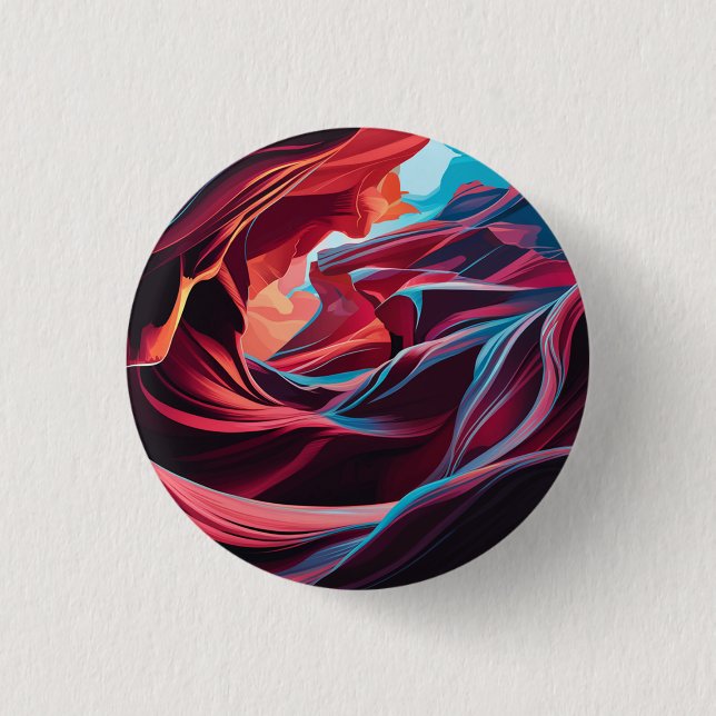 Chapa Redonda De 2,5 Cm Resumen Antelope Canyon Arizona (Anverso)