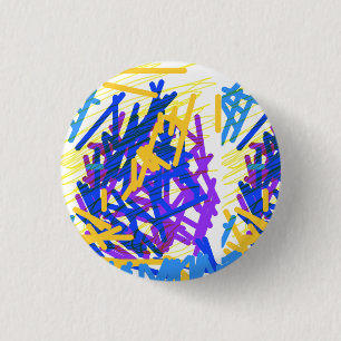 Chapa Redonda De 2,5 Cm Resumen moderno Esplash de pintura festiva