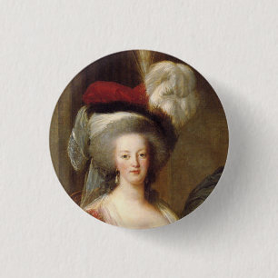 Chapa Redonda De 2,5 Cm Retrato de la reina francesa, Marie Antonieta