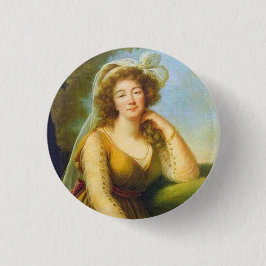 Chapa Redonda De 2,5 Cm Retrato de Madame du Barry