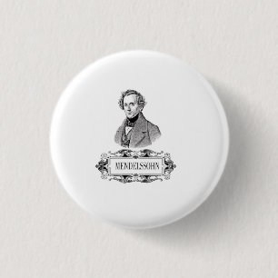 CHAPA REDONDA DE 2,5 CM RETRATO DE MENDELSSOHN