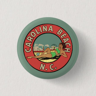 Chapa Redonda De 2,5 Cm Retro Carolina Beach Roundel