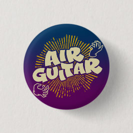 Chapa Redonda De 2,5 Cm Retro Flair Pinback de la guitarra aérea psicodéli