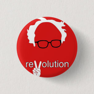 Chapa Redonda De 2,5 Cm Revolución Bernie Sanders 2016