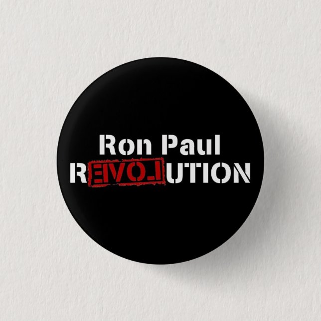 Chapa Redonda De 2,5 Cm revolución inversa de Ron Paul (Anverso)
