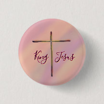 Rey cristiano Jesús con cruz