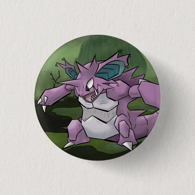 Chapa Redonda De 2,5 Cm Rey de Nidos (Anverso)