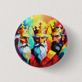 Chapa Redonda De 2,5 Cm Reyes Magos