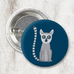 Chapa Redonda De 2,5 Cm Ring Tail Lemur<br><div class="desc">Un divertido diseño de Ring Tail Lemur para los amantes de los animales. Arte original de Nic Squirrell.</div>