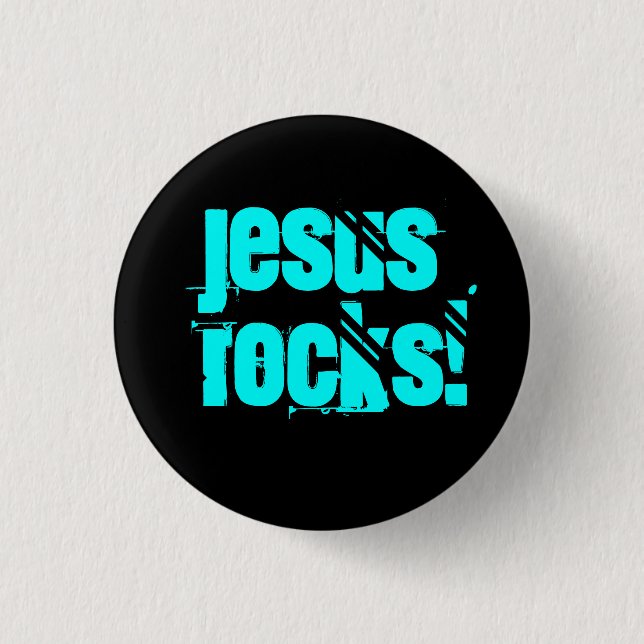 Chapa Redonda De 2,5 Cm ¡Rocas de Jesús! - Modificado para requisitos (Anverso)