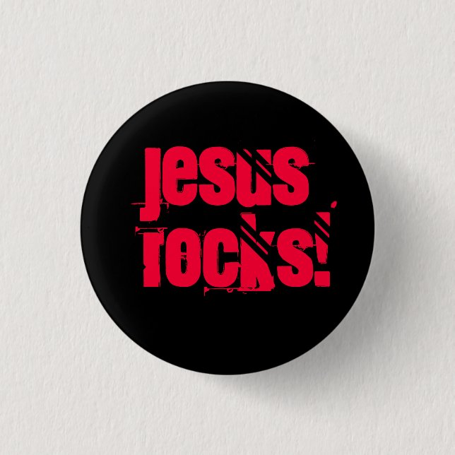 Chapa Redonda De 2,5 Cm ¡Rocas de Jesús! - Modificado para requisitos (Anverso)