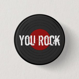 Chapa Redonda De 2,5 Cm Rock N Roll