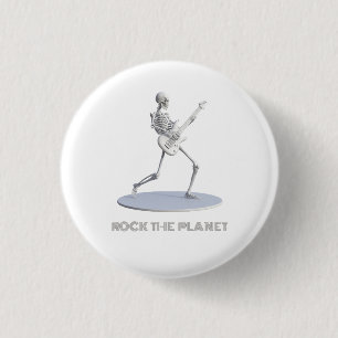 Chapa Redonda De 2,5 Cm Rock the Planet