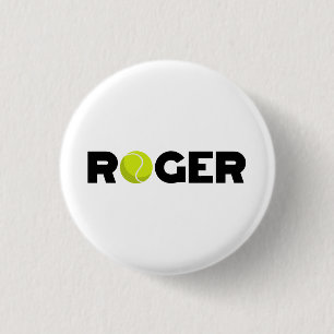 Chapa Redonda De 2,5 Cm Roger Tennis