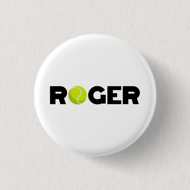 Chapa Redonda De 2,5 Cm Roger Tennis (Anverso)