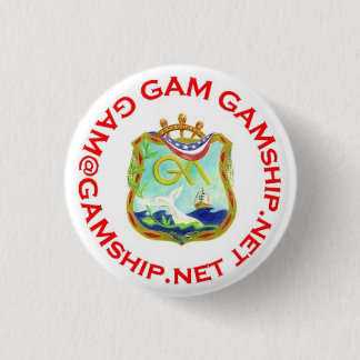 Chapa Redonda De 2,5 Cm rojo del sello