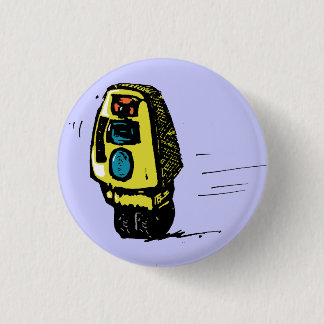 Chapa Redonda De 2,5 Cm Rollerbot amarillo