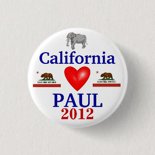 Chapa Redonda De 2,5 Cm Ron Paul California 2012