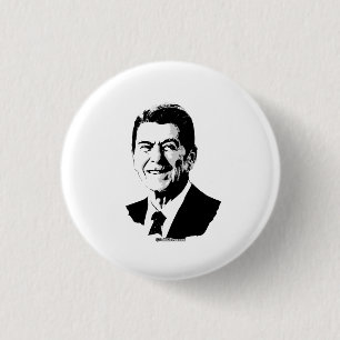 Chapa Redonda De 2,5 Cm Ron Reagan