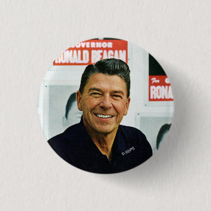 Chapa Redonda De 2,5 Cm Ronald Reagan