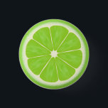 Chapa Redonda De 2,5 Cm Ropa de frutas de cítricos de cal verde<br><div class="desc">Un ilustracion artístico de una tajada de fruta de cal verde. Obra de Delightful-Doodles.</div>