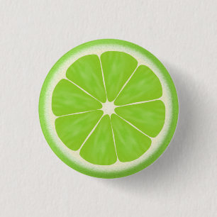Chapa Redonda De 2,5 Cm Ropa de frutas de cítricos de cal verde