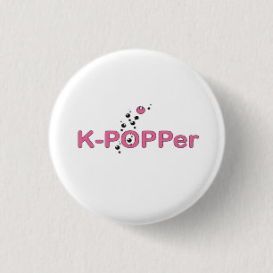 Chapa Redonda De 2,5 Cm Rosa de K-Popper