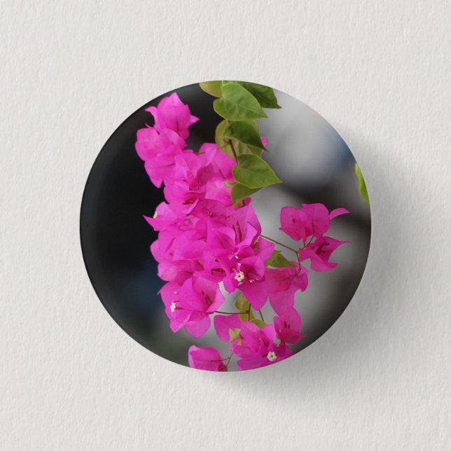 Chapa Redonda De 2,5 Cm rosa flores (Anverso)