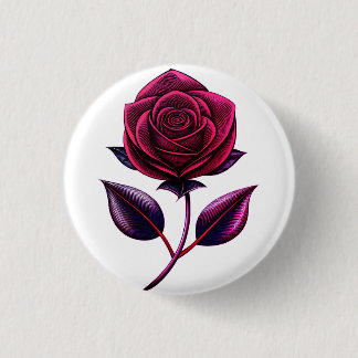 Chapa Redonda De 2,5 Cm rosa rojo