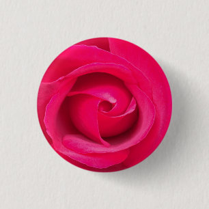 Chapa Redonda De 2,5 Cm Rosa Rosa Roja Romántica