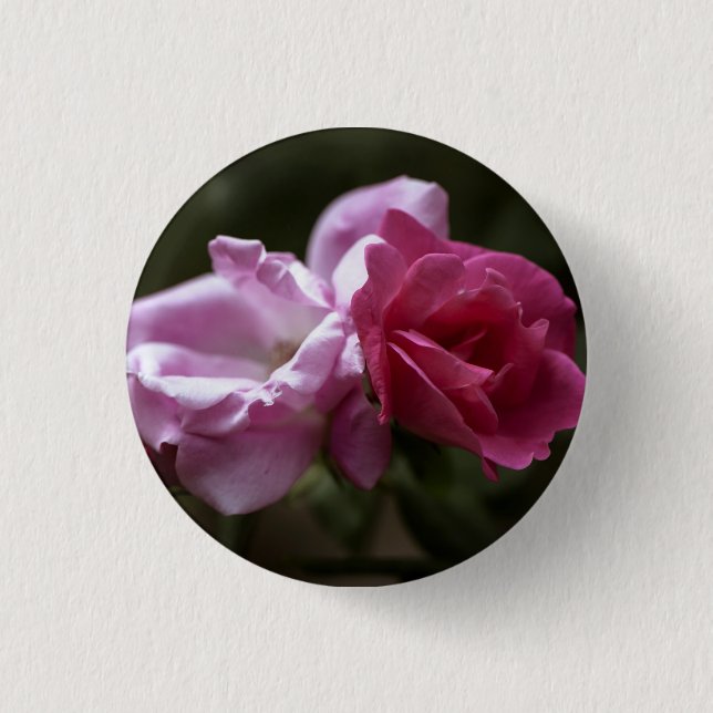 Chapa Redonda De 2,5 Cm Rosas (Anverso)