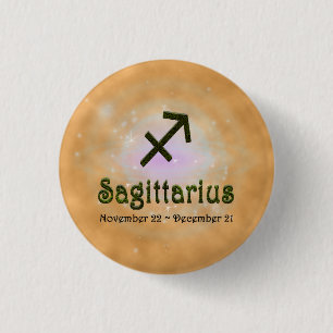Chapa Redonda De 2,5 Cm Rótulo Astrológico Sagittarius Zodiac