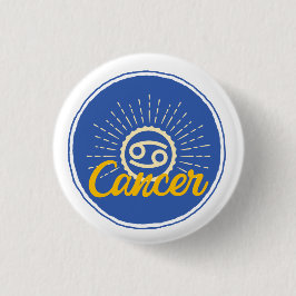Chapa Redonda De 2,5 Cm Rótulo Zodiac del cáncer retro