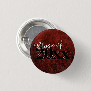 Chapa Redonda De 2,5 Cm Ruby Grad Tema del Fiesta Red Garnet Crimson Sca