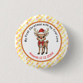 Chapa Redonda De 2,5 Cm Rudolph la nariz roja