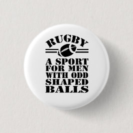 Chapa Redonda De 2,5 Cm Rugby un deporte para hombres con bolas de forma r
