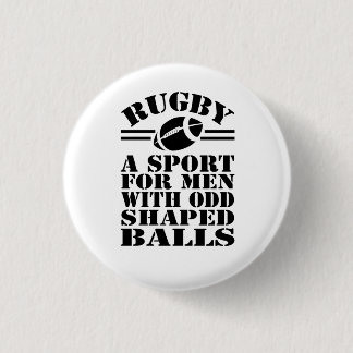Chapa Redonda De 2,5 Cm Rugby un deporte para hombres con bolas de forma r
