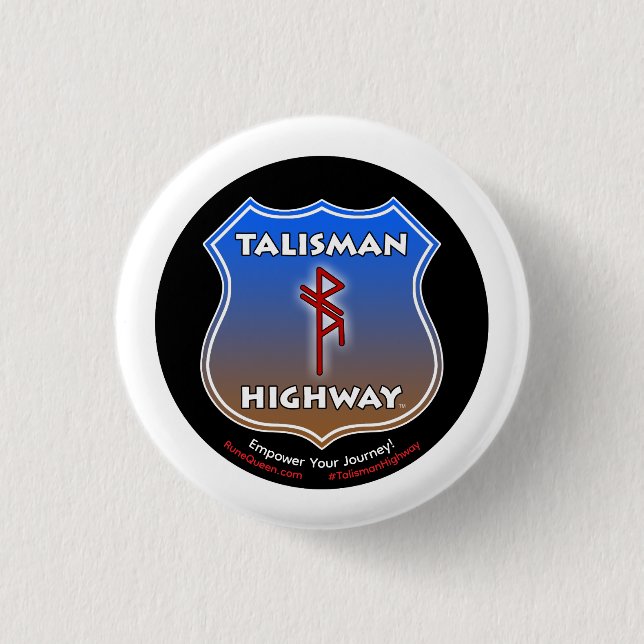 Chapa Redonda De 2,5 Cm RuneQueen's Talisman Highway (Anverso)