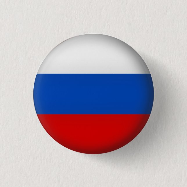 Chapa Redonda De 2,5 Cm Rusia redonda (Anverso)