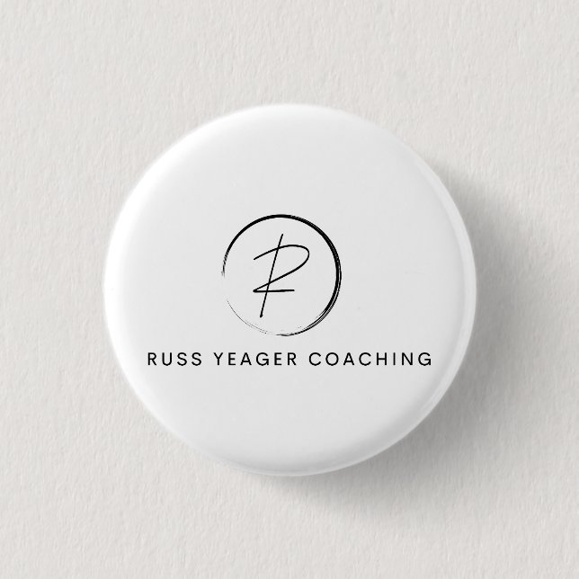 Chapa Redonda De 2,5 Cm Russ Yeager Coaching Signature Logo (Anverso)