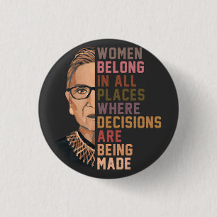 Chapa Redonda De 2,5 Cm Ruth Bader Ginsburg RBG