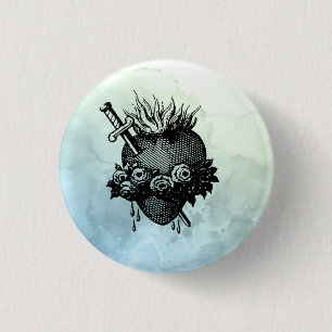 Chapa Redonda De 2,5 Cm Sacred Heart Of Mary 