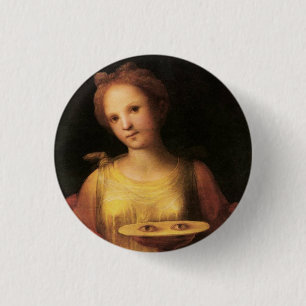 Chapa Redonda De 2,5 Cm Saint Lucy por Domenico Beccafumi, 1521