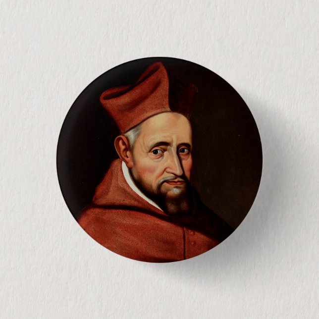 Chapa Redonda De 2,5 Cm Saint Robert Bellarmin (Anverso)