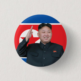 Chapa Redonda De 2,5 Cm Saludo de la O.N.U de Kim Jong