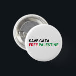 Chapa Redonda De 2,5 Cm Salvar a Gaza Liberar Palestina negro rojo verde b<br><div class="desc">Salvemos Gaza Free Palestine tipografía verde negra botón moderno de pin blanco. Disponible en muchos colores y opciones de estilo.</div>