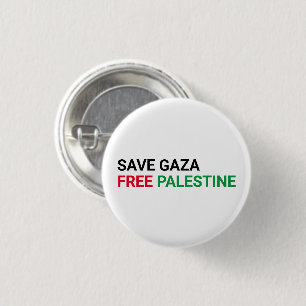 Chapa Redonda De 2,5 Cm Salvar a Gaza Liberar Palestina negro rojo verde b