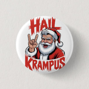 Chapa Redonda De 2,5 Cm Salve Krampus Diablo Cuerno Krampus Rock 