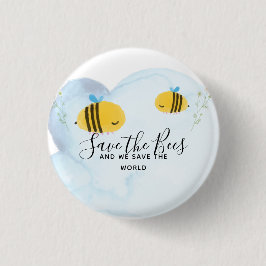 Chapa Redonda De 2,5 Cm Salven A Las Abejas Citas Personalizadas Que Decía