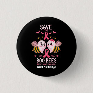 Chapa Redonda De 2,5 Cm Salven A Las Abejas De Boo Halloween